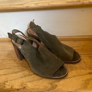 Madewell size 8 suede stacked heels